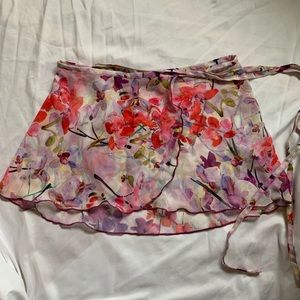 Ballet floral wrap skirt